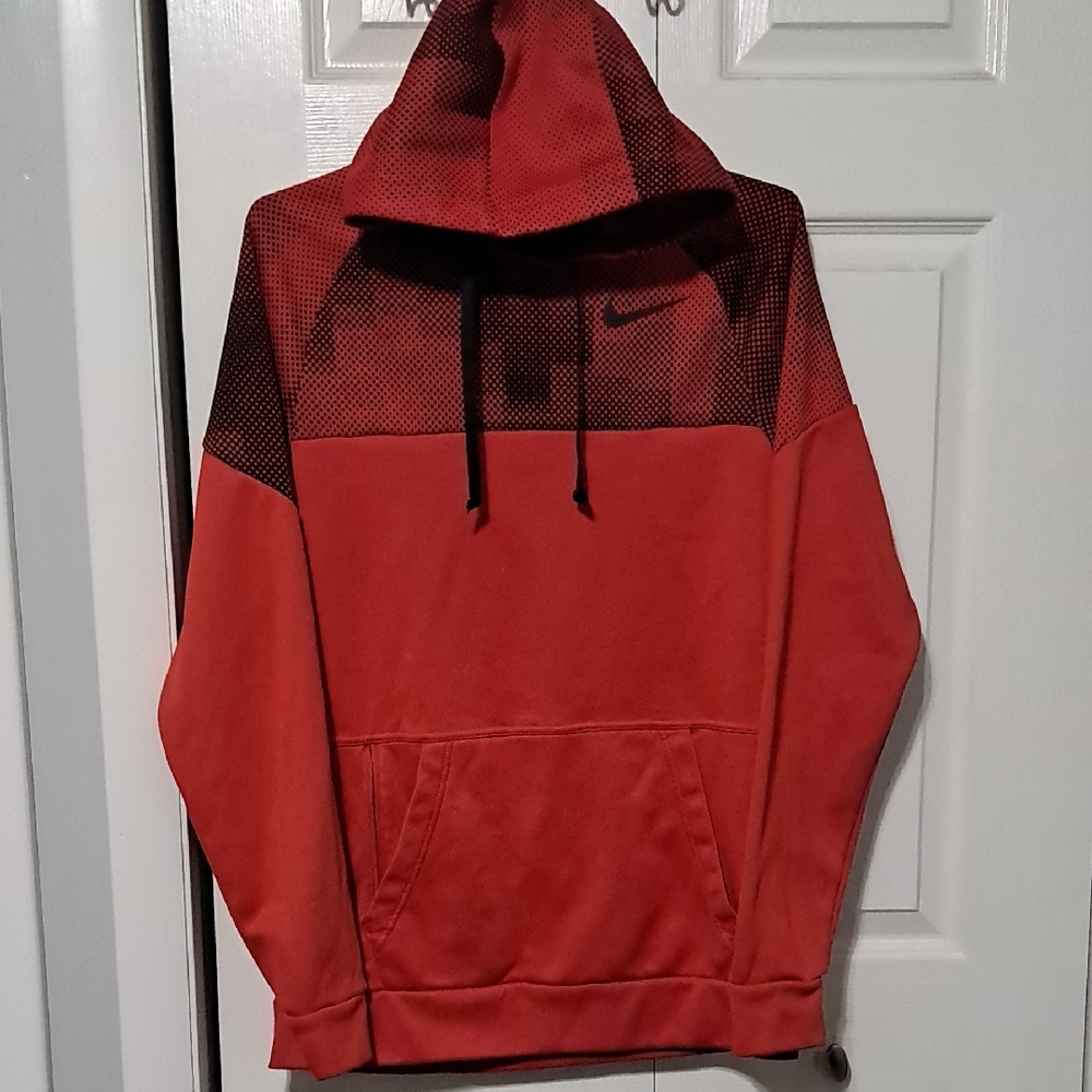 Nike Men's Red and Black Hoodie